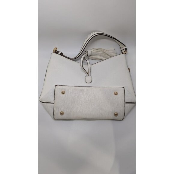 White/Mint Faux-Leather Tassel Purse - Picture 3 of 4